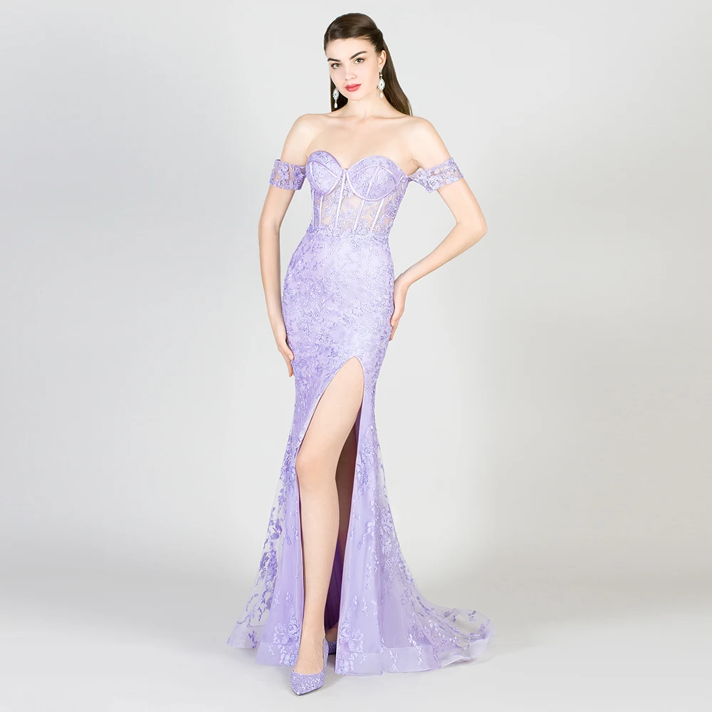 sweetheart mermaid evening dresses sexy side