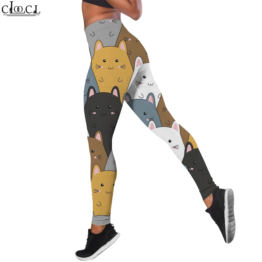 cloocl leggings colorful love with snowflakes