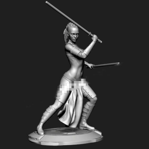 resin female warrior sword woman unassembled